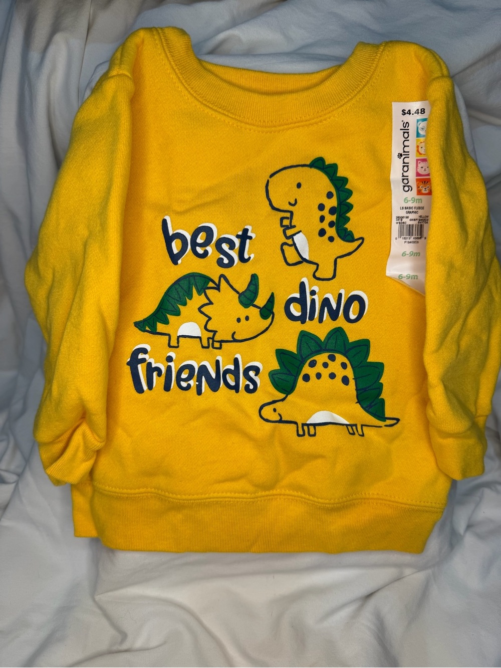 Carter's Bright Yellow 'Best Dino Friends' Crewneck Sweatshirt